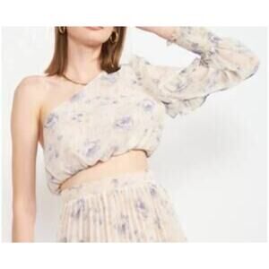 En Saison One Shoulder Floral Top XS NWT